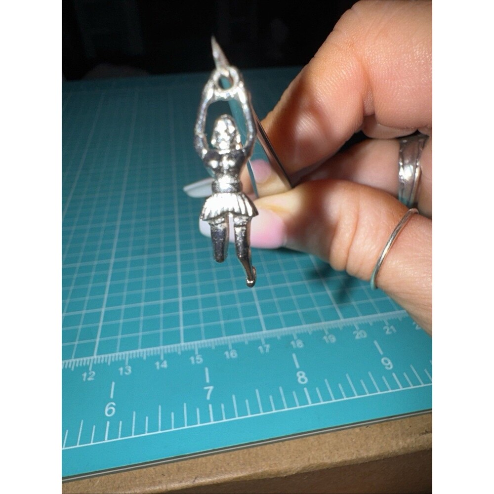 Vintage Sterling Silver CHEERLEADER  Charm for a Charm Bracelet